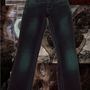 Vintage Jeans with Cross Designs on the back